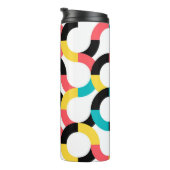 Kleurrijk, trendy, vrolijk, leuk, moderne geometri thermosbeker (Geroteerd rechts)