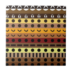 Kleurrijk Tribal Deco Kunstpatroon Tegeltje