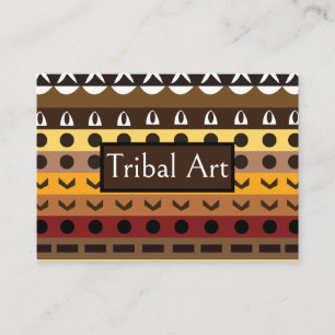 Kleurrijk Tribal Deco Kunstpatroon Visitekaartje