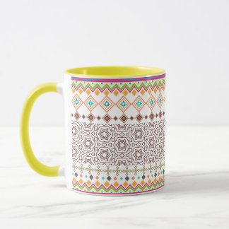 Kleurrijk Tribal Geometrisch Patroon  Mok