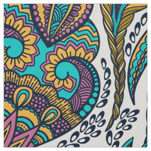 Kleurrijk tribal paisley patroon stof