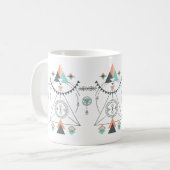 Kleurrijk Tribal Totem Design Koffiemok (Voorkant links)