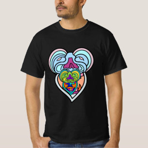 Kleurrijk Trippy Hartmasker T-shirt