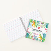 Kleurrijk Tropical Flowers & Leafs Design Multomap Notitieboek (Binnen)