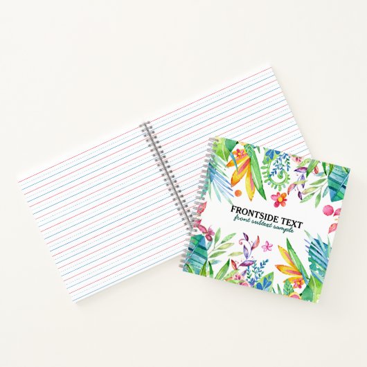 Kleurrijk Tropical Flowers & Leafs Design Multomap Notitieboek (Binnen)