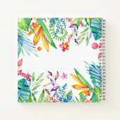Kleurrijk Tropical Flowers & Leafs Design Multomap Notitieboek (Achterkant)
