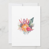 Kleurrijk Tropical Flowers Vrijgezellenfeest Kaart (Achterkant)