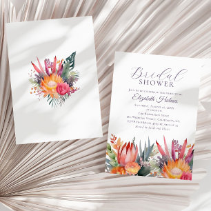 Kleurrijk Tropical Flowers Vrijgezellenfeest Kaart