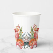 Kleurrijk Tropical Flowers Vrijgezellenfeest Papieren Bekers (Rechts)