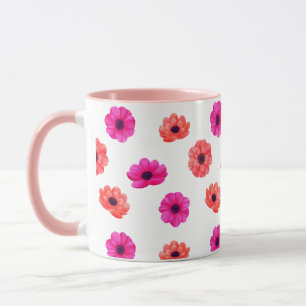 Kleurrijk Tropisch 3D Lente Bloemen Patroon Mok