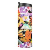 Kleurrijk Tropisch Abstract Patroon Thermosbeker (Geroteerd rechts)