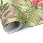 Kleurrijk Tropisch Ananas Fruit Bloemmotief Cadeaupapier (Rol Hoek)
