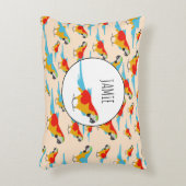 Kleurrijk Tropisch Ara Patroon Accent Kussen (Voorkant(Verticaal))