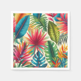Kleurrijk tropisch blad Hawaiiaans patroon Servet