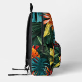Kleurrijk tropisch bladpatroon bedrukte rugzak (Links)