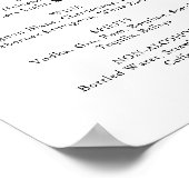 Kleurrijk Tropisch Bloemig Bruiloftsdranken Menu B Poster (Hoek)