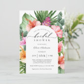 Kleurrijk tropisch bloemig Vrijgezellenfeest Kaart (Staand voorkant)