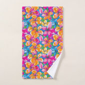 Kleurrijk Tropisch Bloemmotief Bad Handdoek (Handdoek)