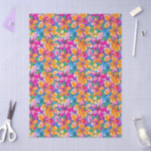 Kleurrijk Tropisch Bloemmotief Tissuepapier (Craft)