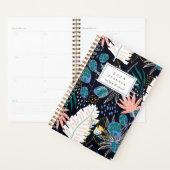 Kleurrijk Tropisch Botanisch Patroon Initiaal 2024 Planner (Display)