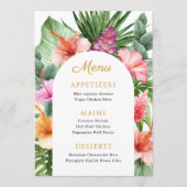 Kleurrijk Tropisch Feest- en Luau-menu Menu (Voorkant)