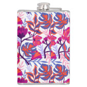 Kleurrijk, tropisch Floral patroon Heupfles (Achterkant)