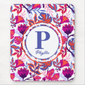 Kleurrijk, tropisch Floral patroon Muismat (Voorkant)