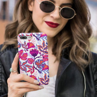 Kleurrijk, tropisch Floral patroon Samsung Galaxy Hoesje