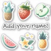 Kleurrijk Tropisch fruit Bloemen Planten Sticker (Voorkant)