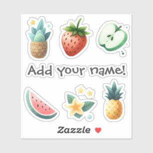 Kleurrijk  Tropisch fruit Bloemen Planten Sticker