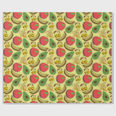 Kleurrijk tropisch fruit naadloos patroon cadeaupapier (Vlak)
