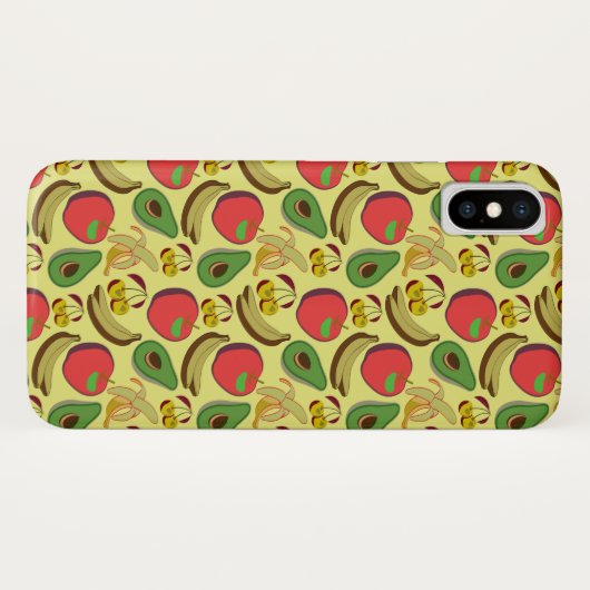 Kleurrijk tropisch fruit naadloos patroon Case-Mate iPhone case (Achterkant (horizontaal))