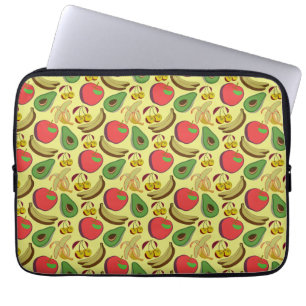 Kleurrijk tropisch fruit naadloos patroon laptop sleeve
