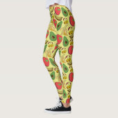 Kleurrijk tropisch fruit naadloos patroon leggings (Links)