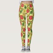 Kleurrijk tropisch fruit naadloos patroon leggings (Voorkant)