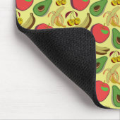 Kleurrijk tropisch fruit naadloos patroon muismat (Hoek)