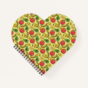 Kleurrijk tropisch fruit naadloos patroon notitieboek