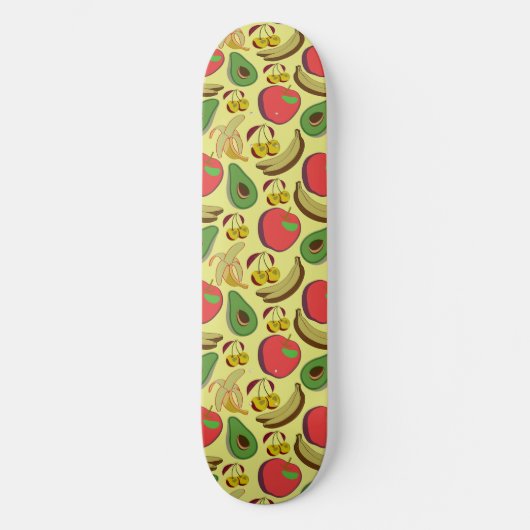 Kleurrijk tropisch fruit naadloos patroon persoonlijk skateboard (Voorkant)
