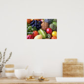 Kleurrijk tropisch fruit poster (Keuken)