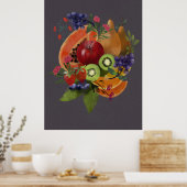 Kleurrijk Tropisch fruit - stilleven - fruitkunst Poster (Keuken)