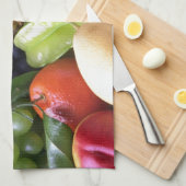 Kleurrijk tropisch fruit theedoek (Quarter Fold)