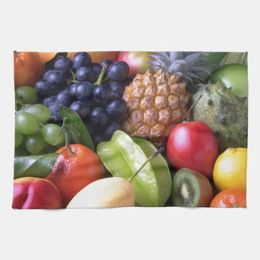 Kleurrijk tropisch fruit theedoek (Horizontaal)