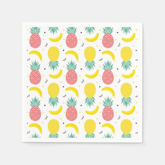 Kleurrijk Tropisch Fruitpatroon 2 Servet (Voorkant)