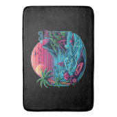 Kleurrijk. Tropisch/Hawaïaans neon Badmat (Voorkant Verticaal)