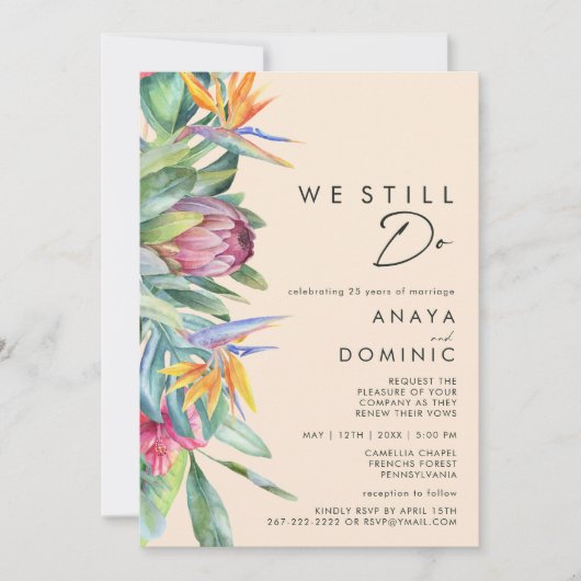 Kleurrijk tropisch hout dat we nog steeds vernieuw kaart (Voorkant)