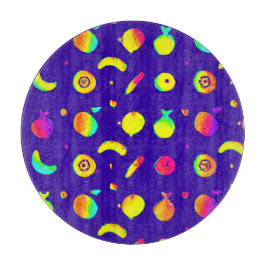 Kleurrijk Tropisch Neon Fruit Patroon Snijplank