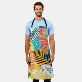 Kleurrijk tropisch oerwoud blad patroon. schort (Gedragen)
