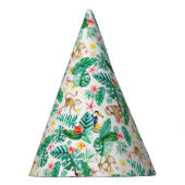 Kleurrijk Tropisch Oerwoud Dieren Patroon Feesthoedjes (Rechts)