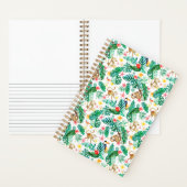 Kleurrijk Tropisch Oerwoud Dieren Patroon Notitieboek (Binnen)