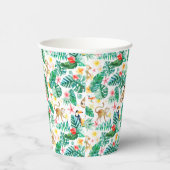 Kleurrijk Tropisch Oerwoud Dieren Patroon Papieren Bekers (Rechts)